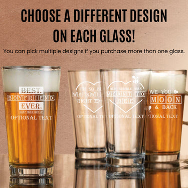 Thanks For All The Orgasms Engraved Boyfriend Pint Glass